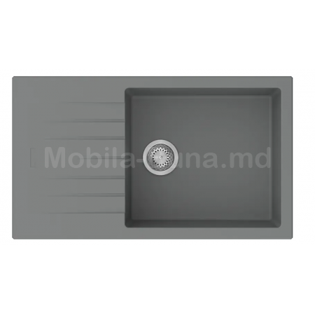 Кухонная гранитная мойка Classic 86x50 XL Grey Metallic Fabiano